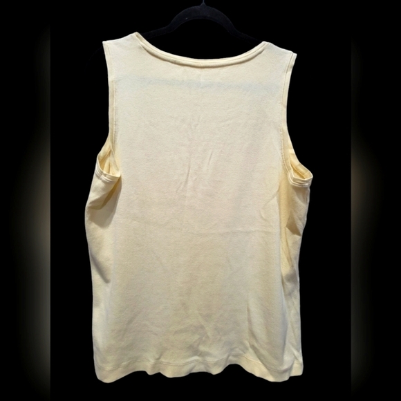 Chico's XL Cotton/Spandex Blend  True Color Tees Canary Tank Top - Picture 2 of 5